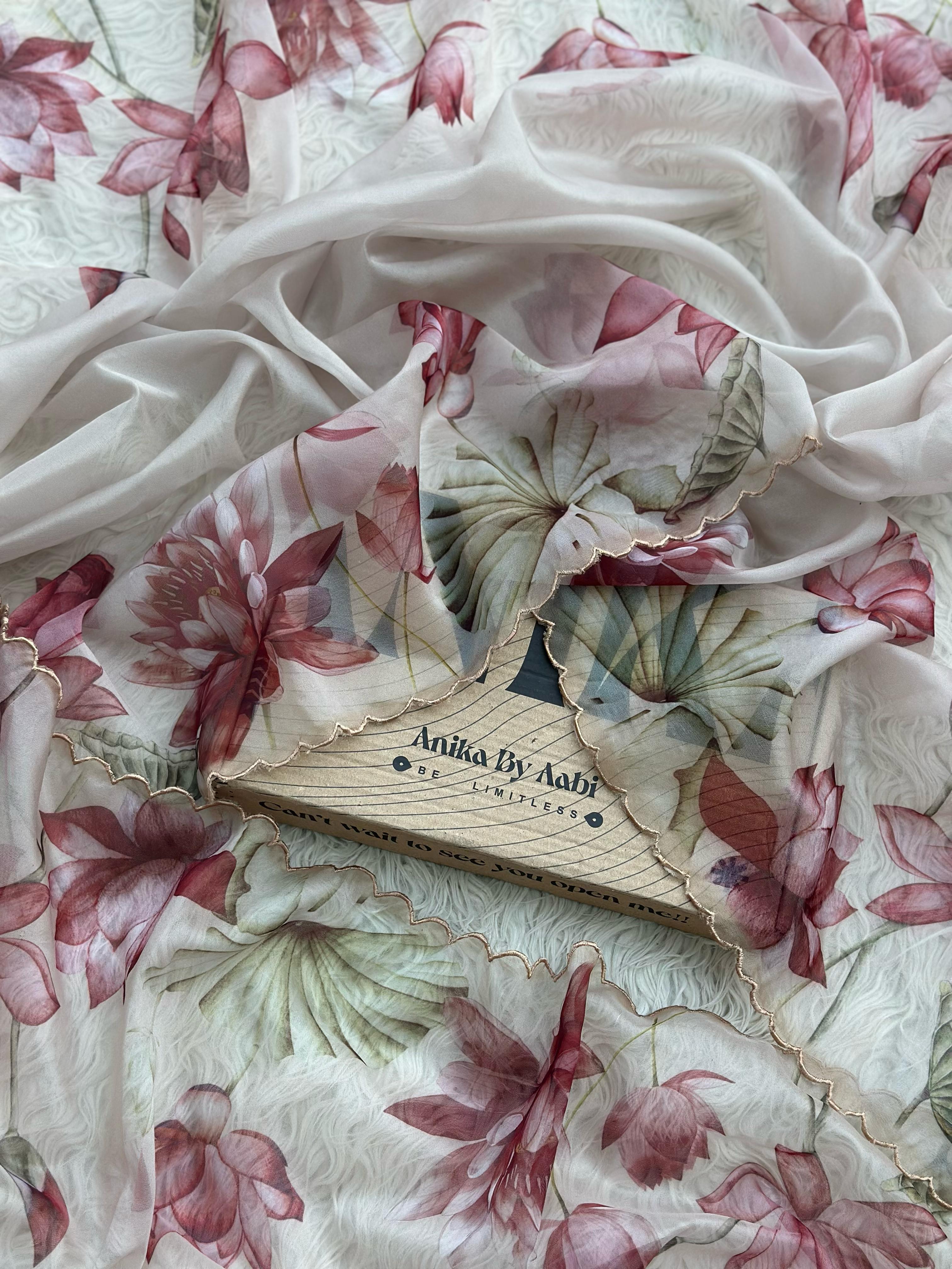 SITARA - FLORAL KORA ORGANZA  SAREE