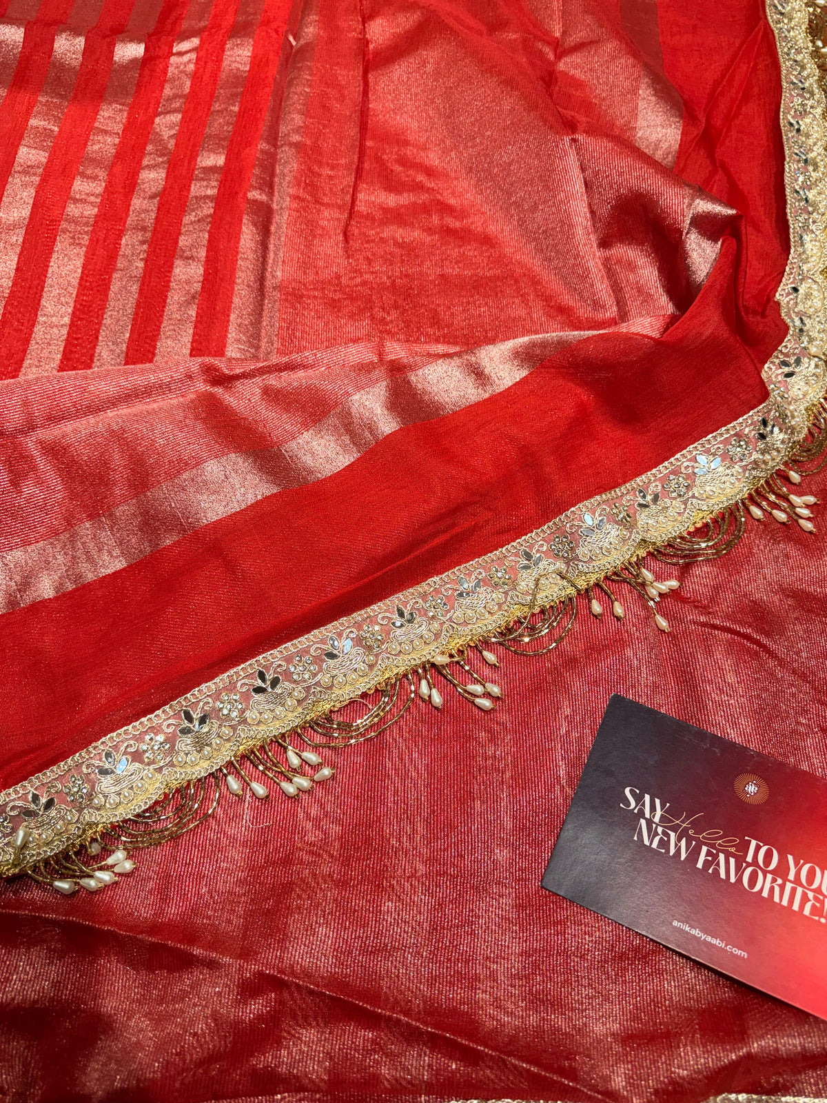 Banarasi Tissue silk saree Festive Edit - Red