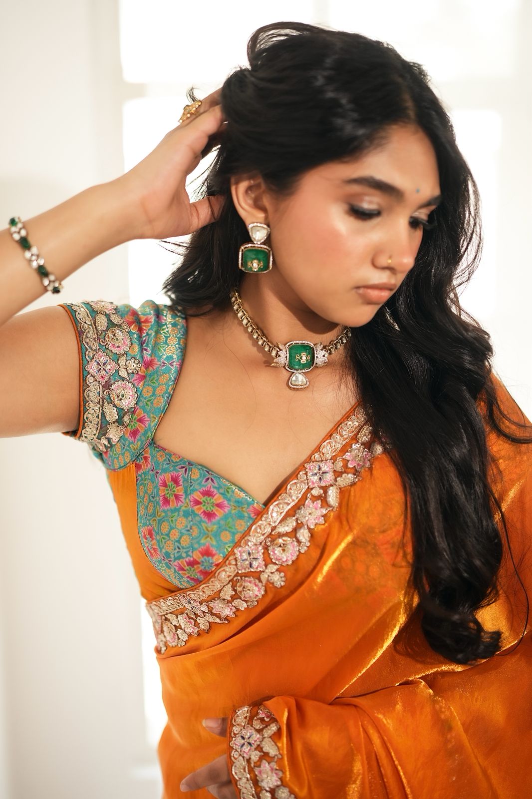 Anika's Dark yellow  Designer Saree -Anaya Festive Edit AA33