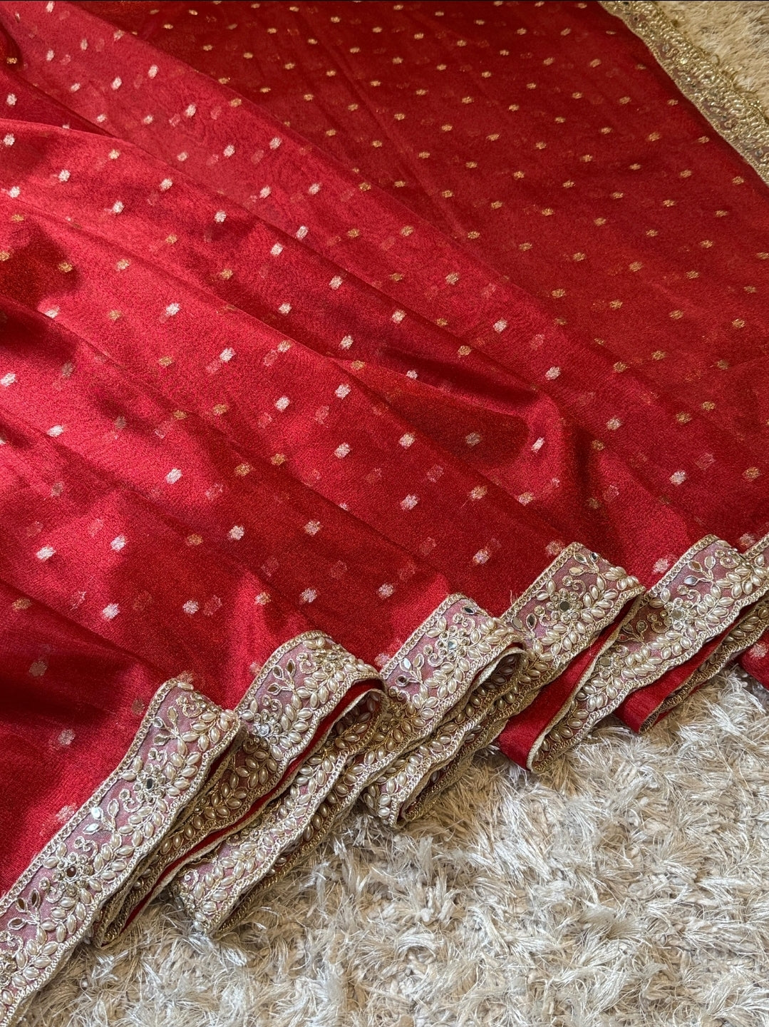 Anika's Banarasi Tissue silk saree - MAROON