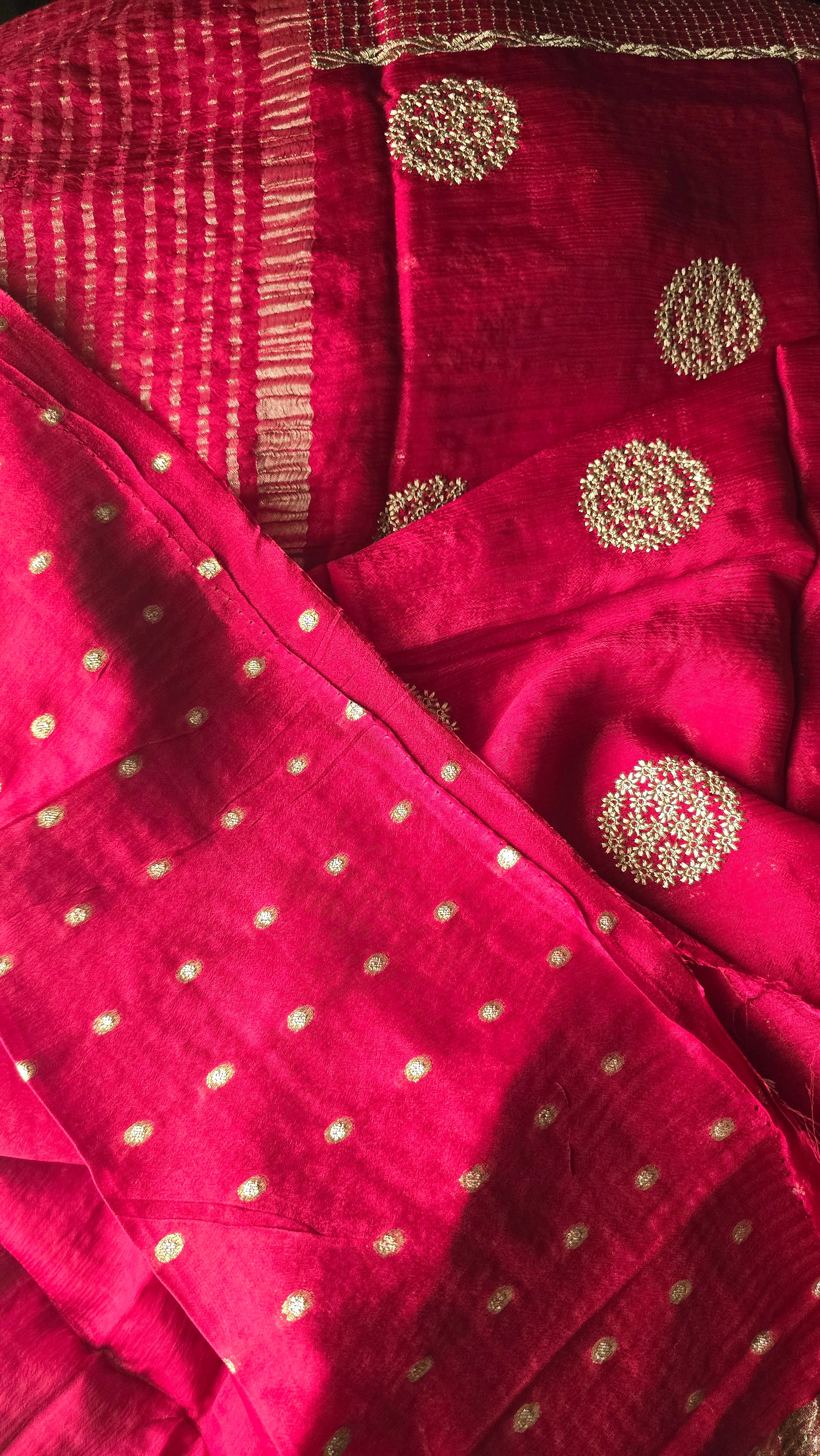 CHINON SILK SAREE-DARKISH MAROON