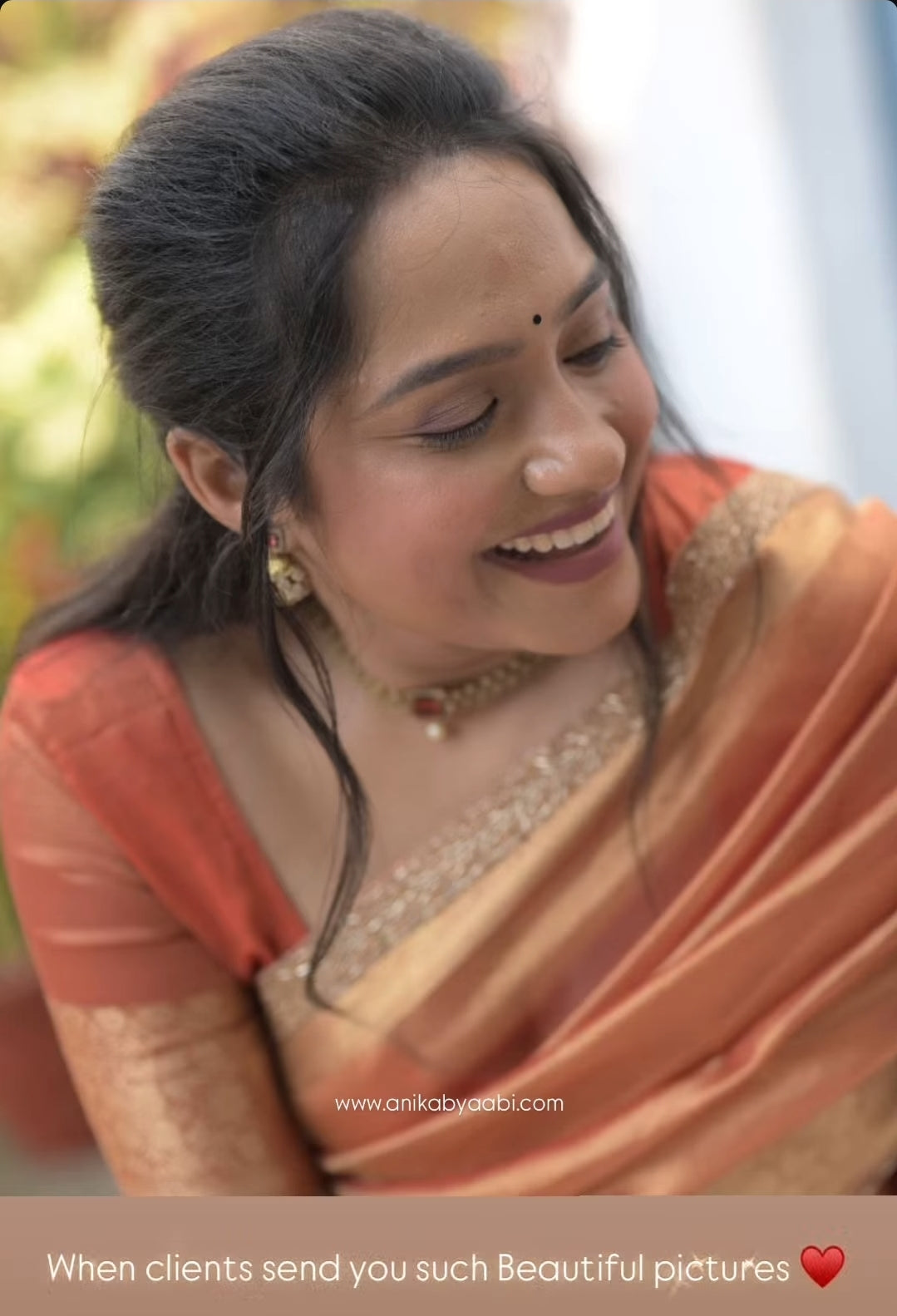 TISSUE BEATS-ORANGE SAREE