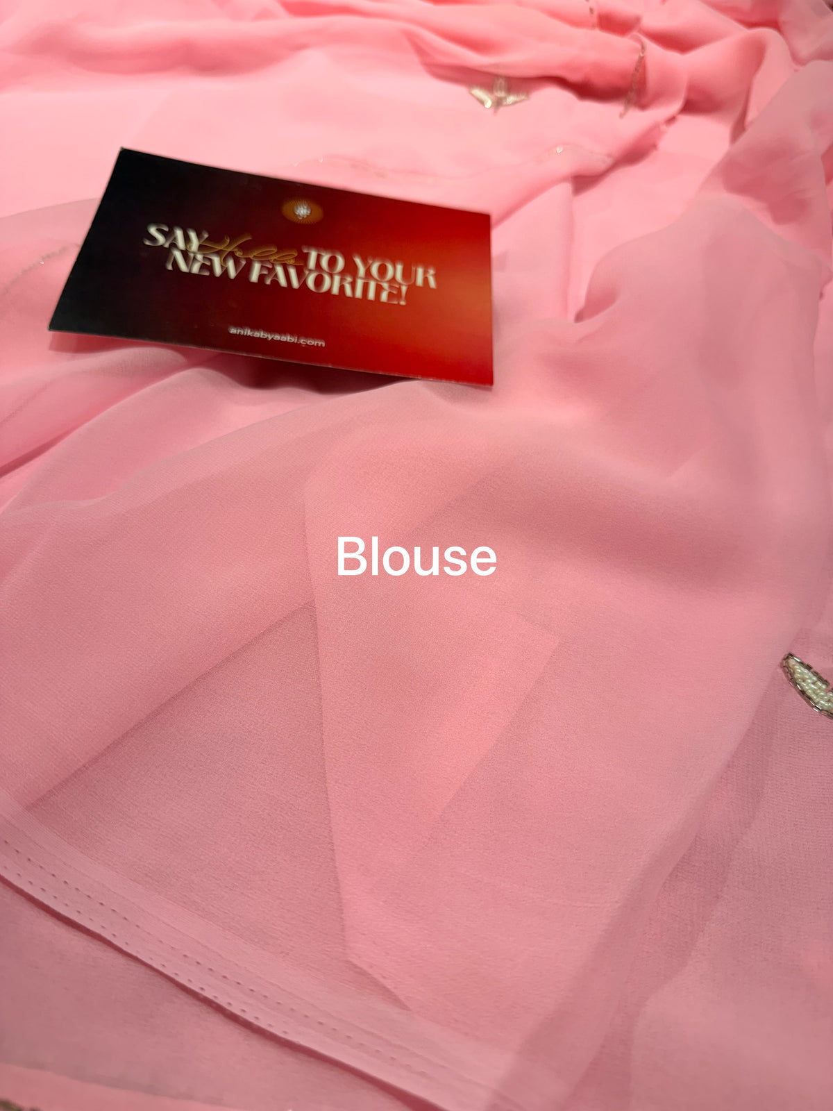 Anika's Soft Chiffon saree -Babypink