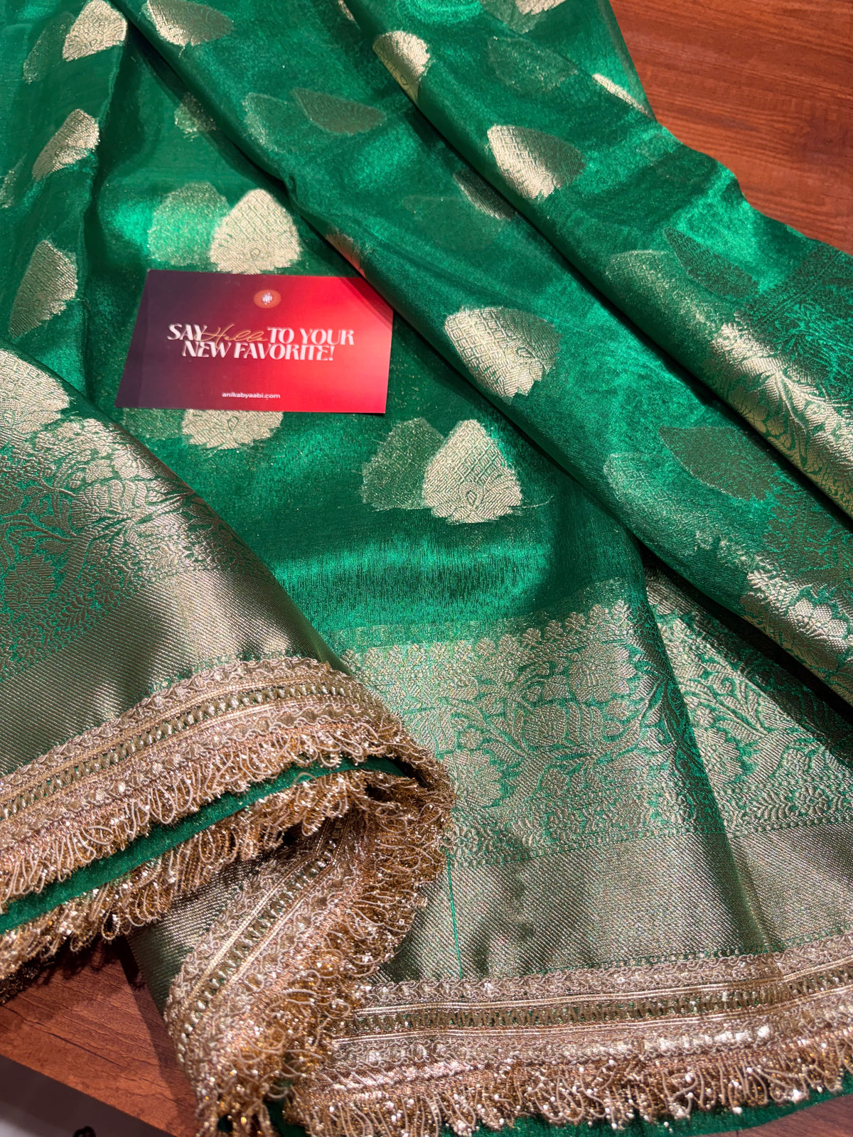 Tissue Motif Lace Saree -TLM13