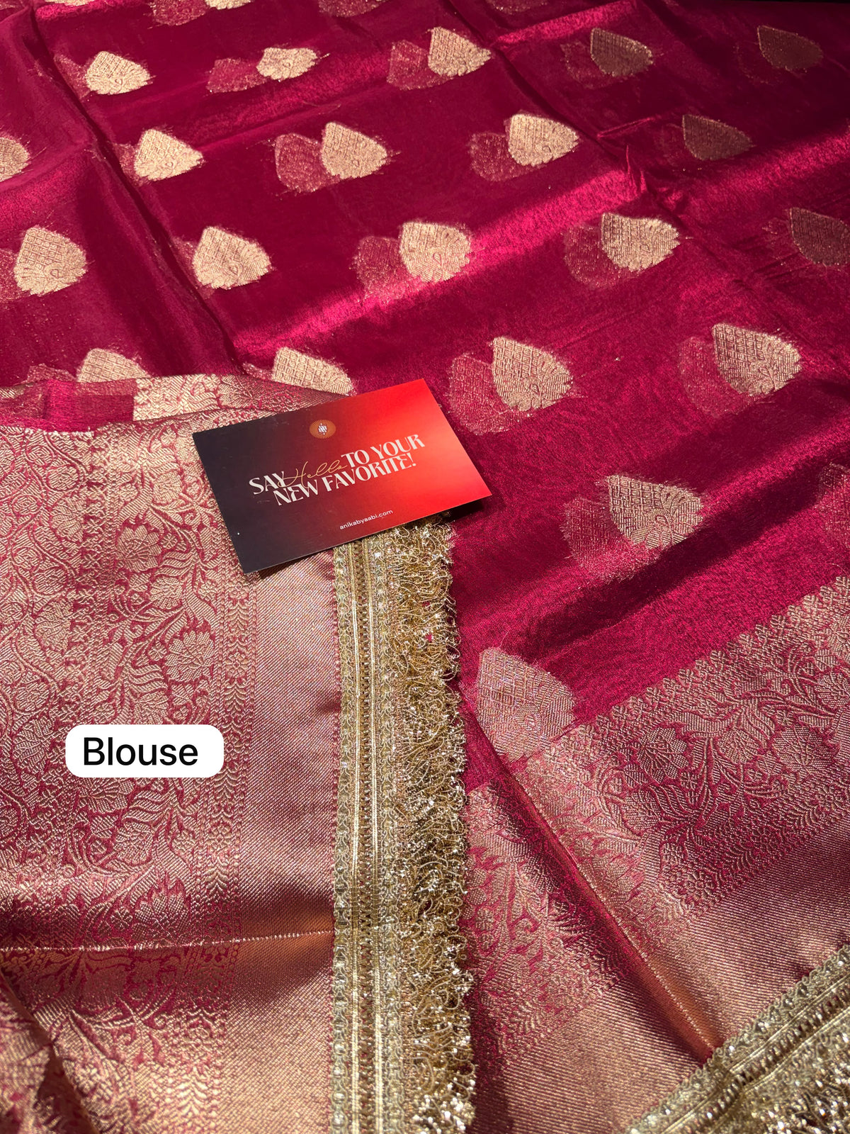 Tissue Motif Lace Saree -TLM12
