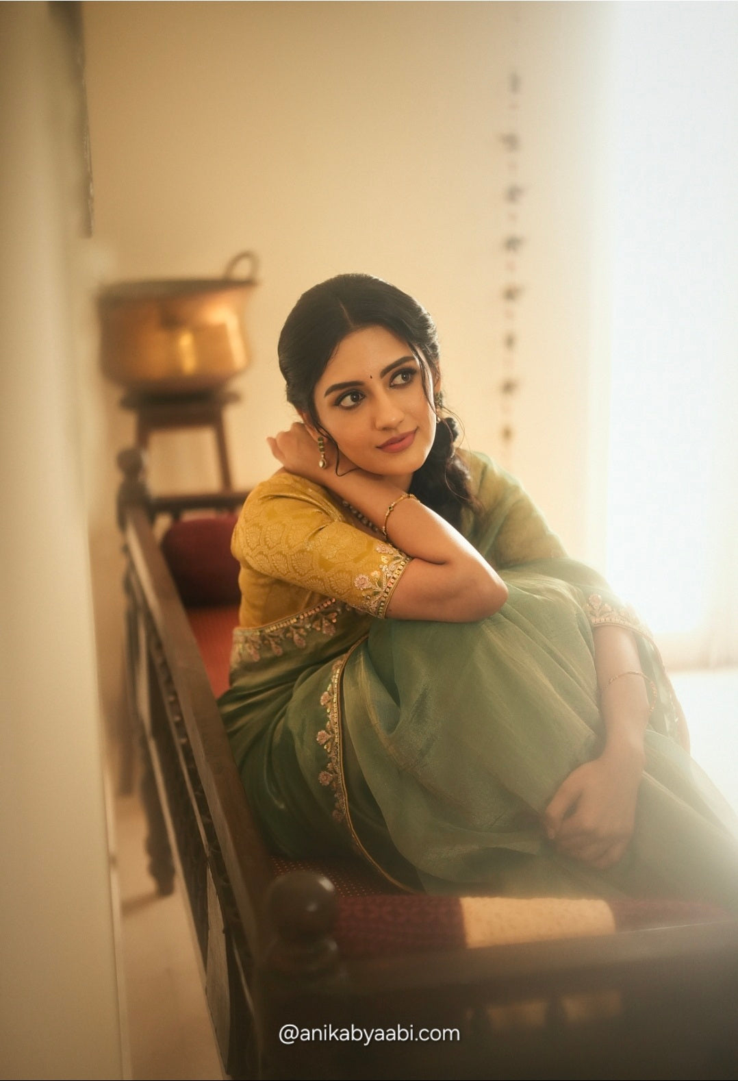 Anika's Premium Tissue Designer Saree -Anaya Festive Edit A28