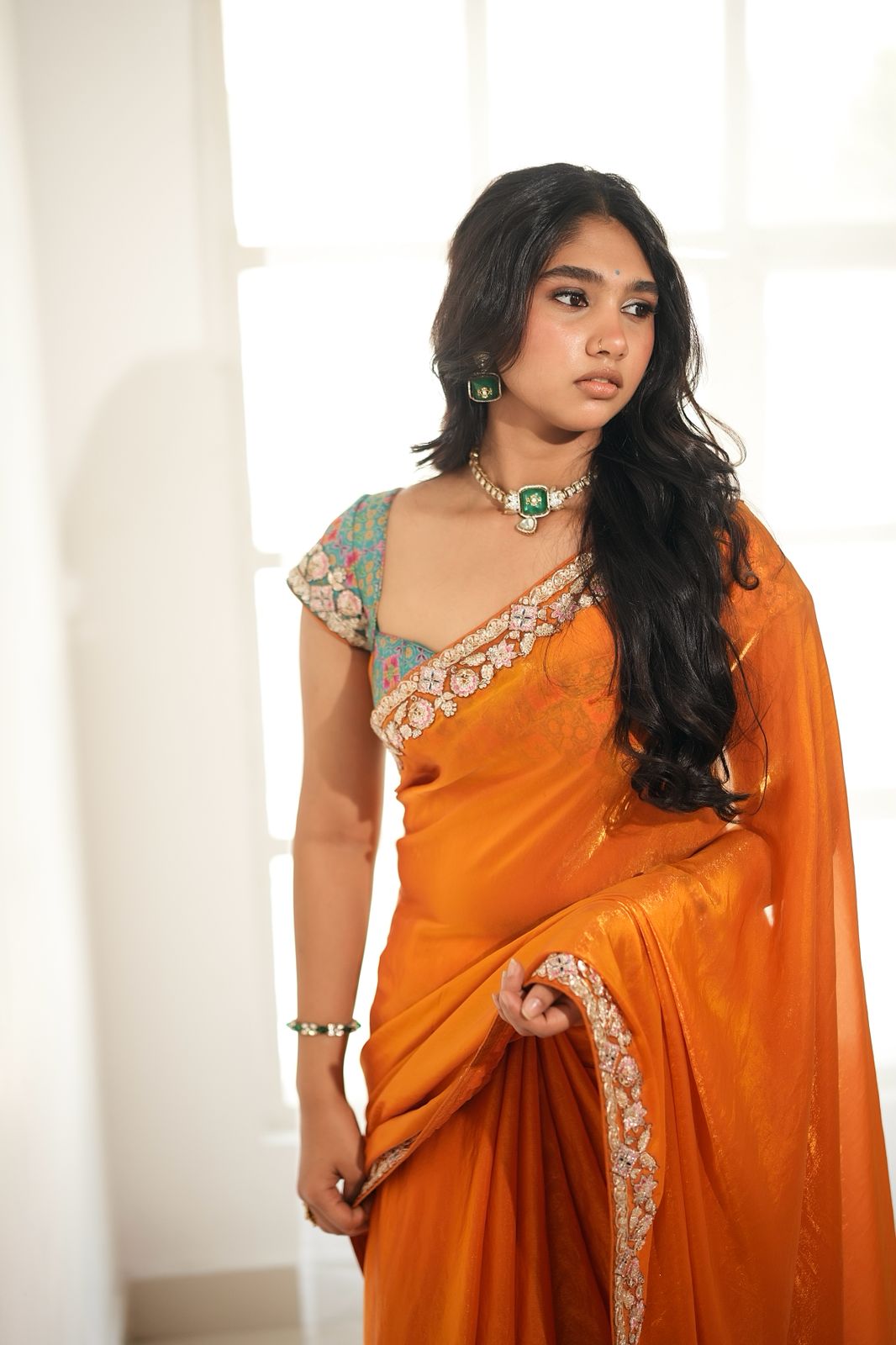 Anika's Dark yellow  Designer Saree -Anaya Festive Edit AA33