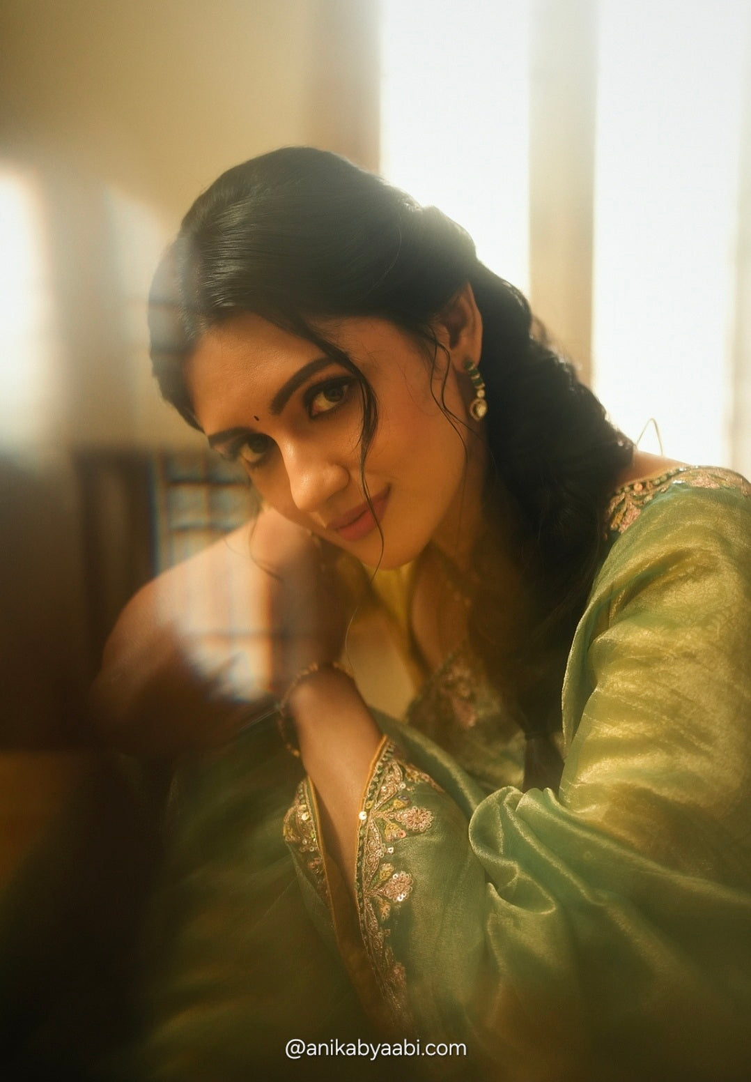 Anika's Premium Tissue Designer Saree -Anaya Festive Edit A28