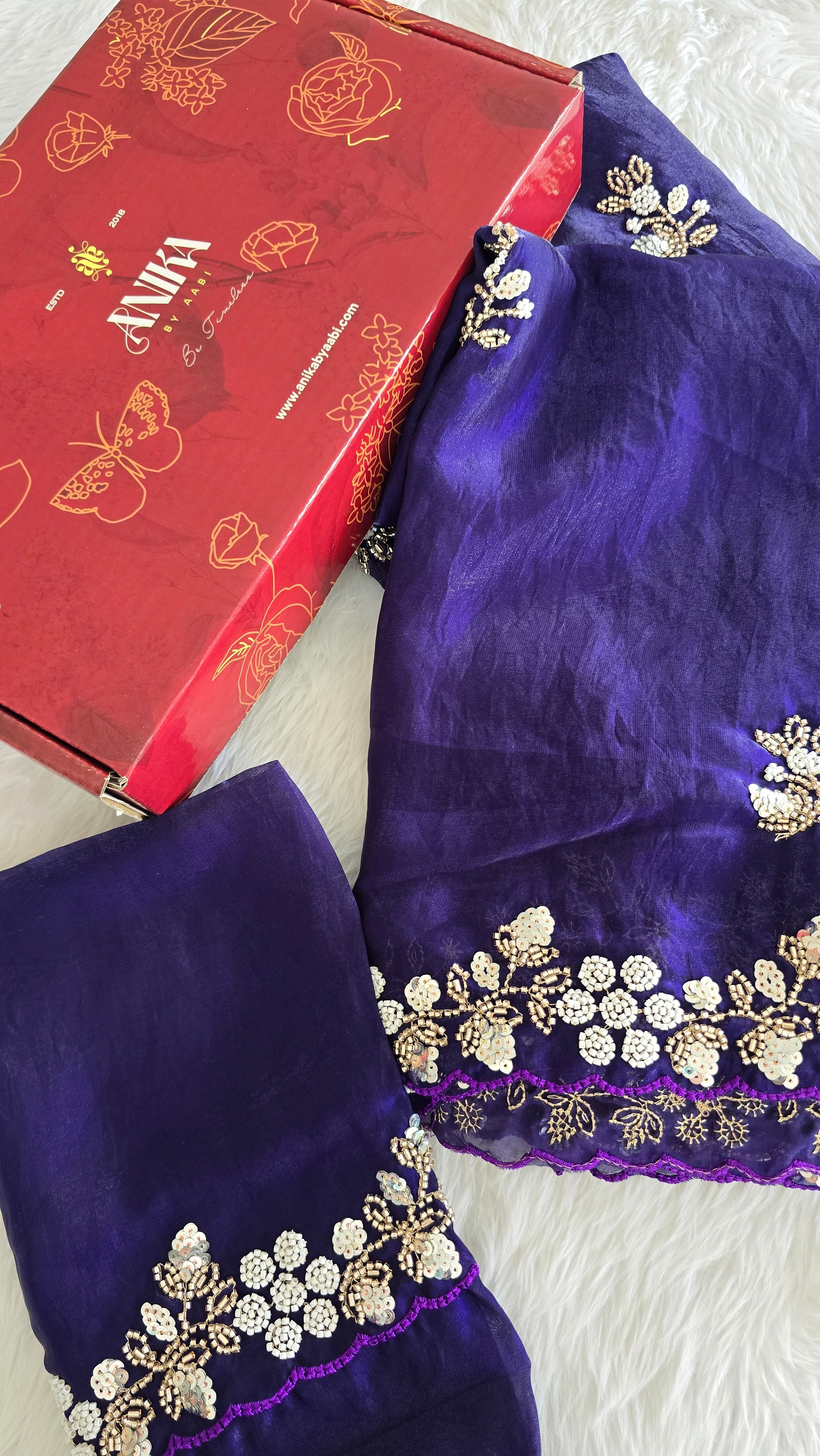 RADHIYA-PURPLE SAREE