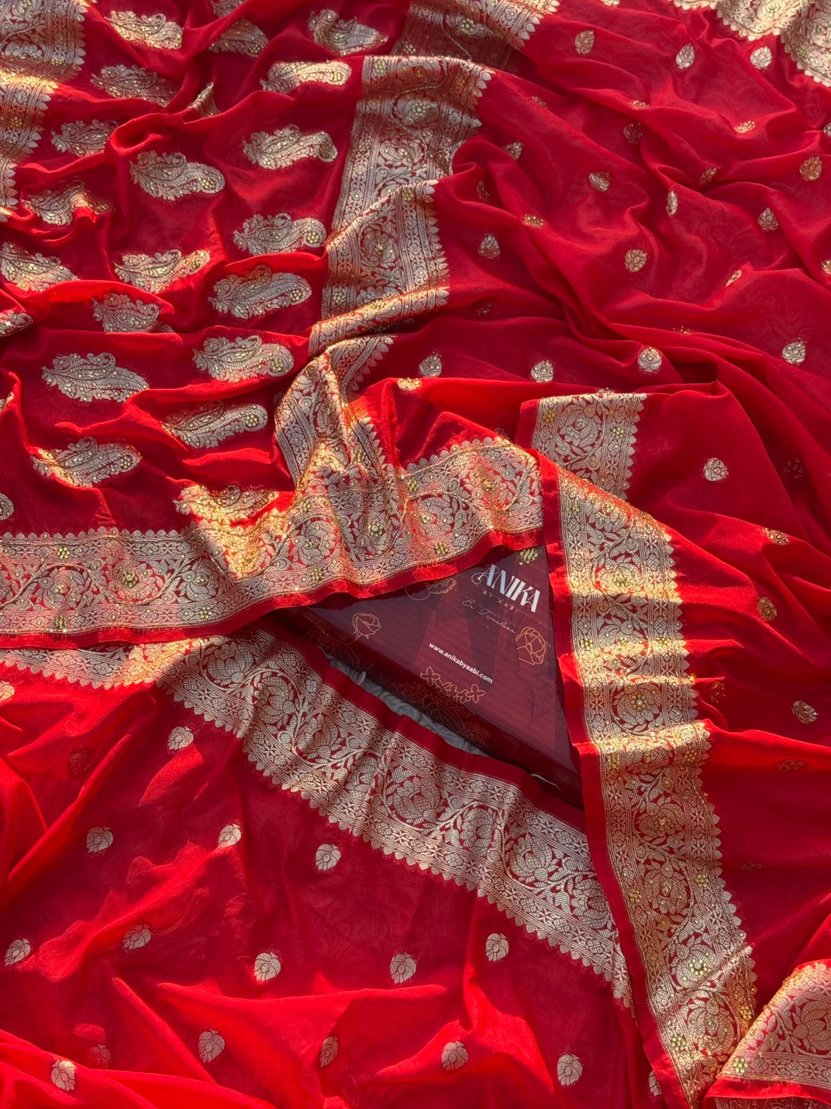 SAMHITA -Anika's Red Banarasi Silk saree