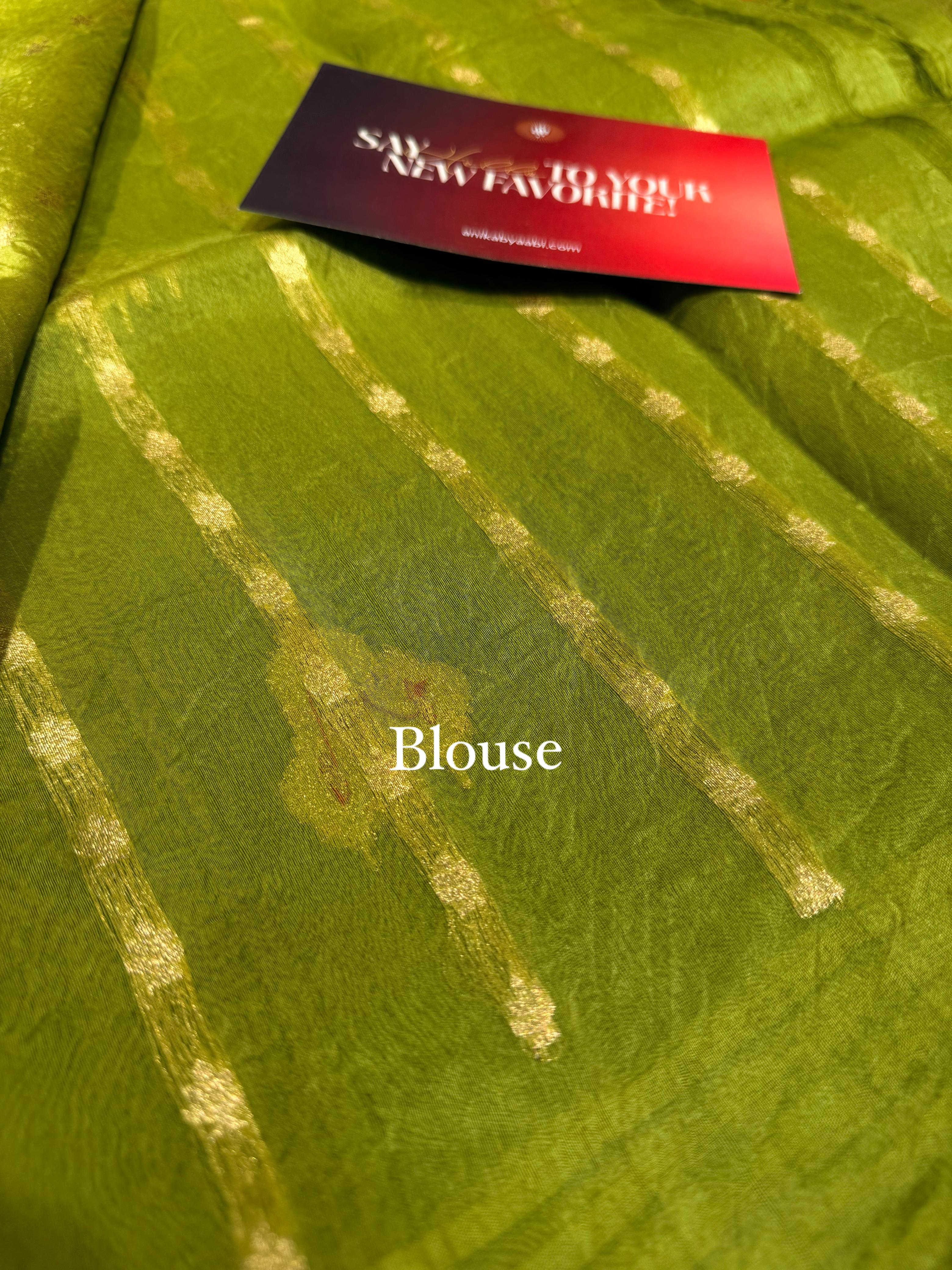 Pure Banarasi Kora Organza Saree – Green - BKO-701