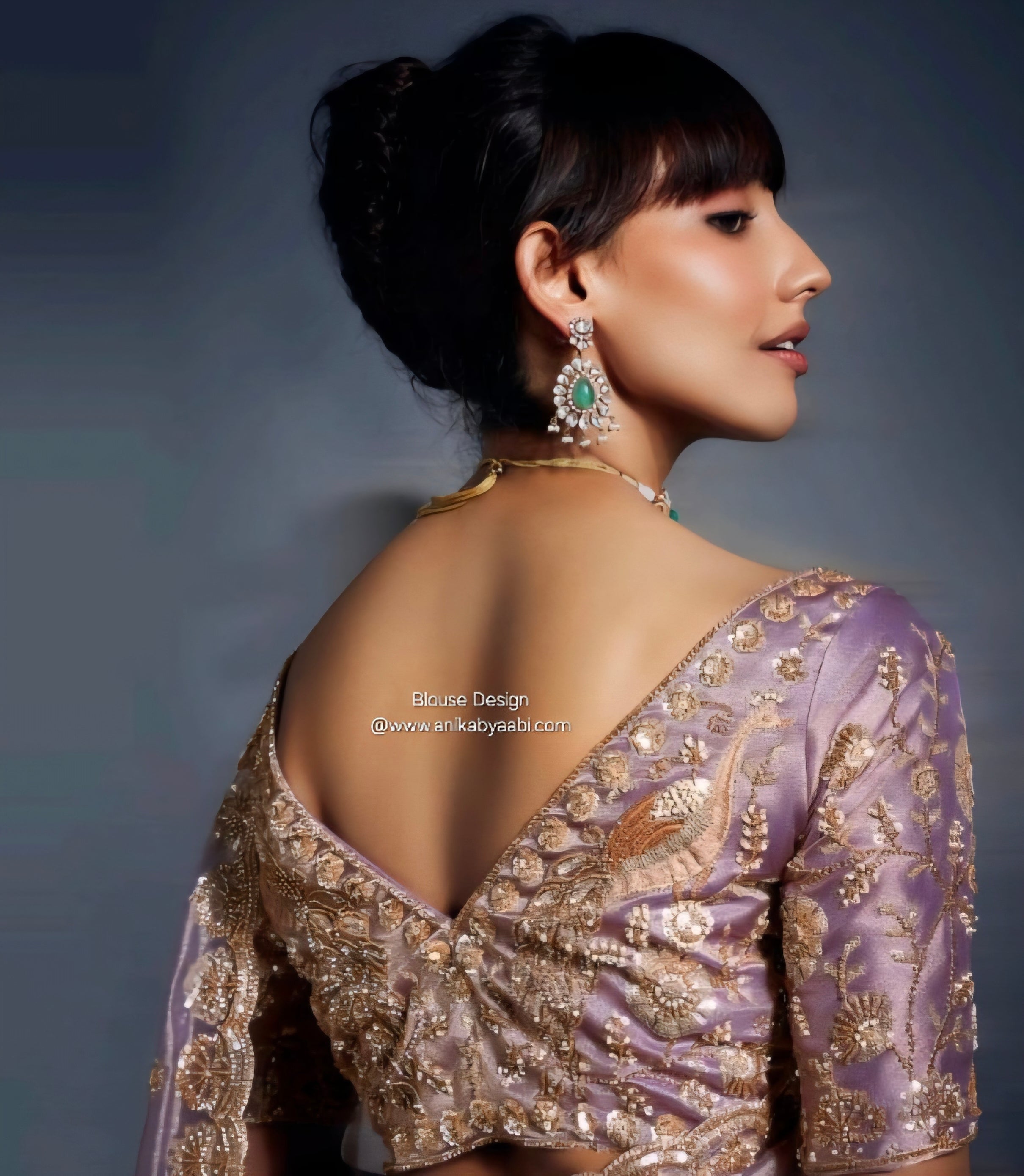 Mirna -Anika's Exclusive Festive Edit designer Tissue silk saree