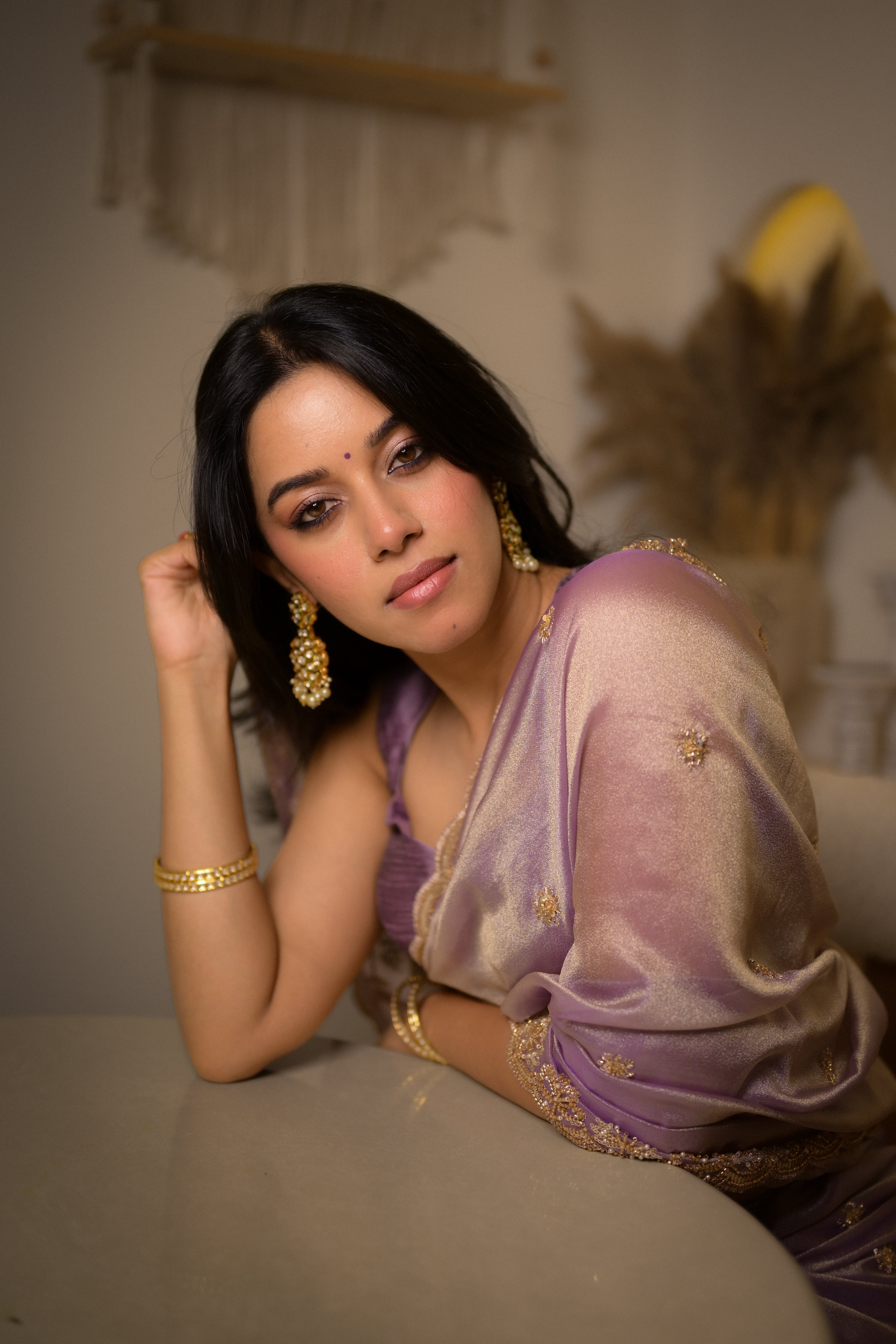 Mirna -Anika's Exclusive Festive Edit designer Tissue silk saree