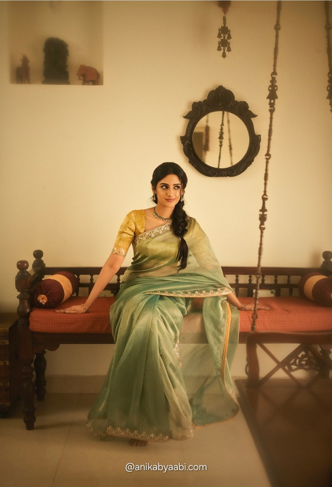 Anika's Premium Tissue Designer Saree -Anaya Festive Edit A28