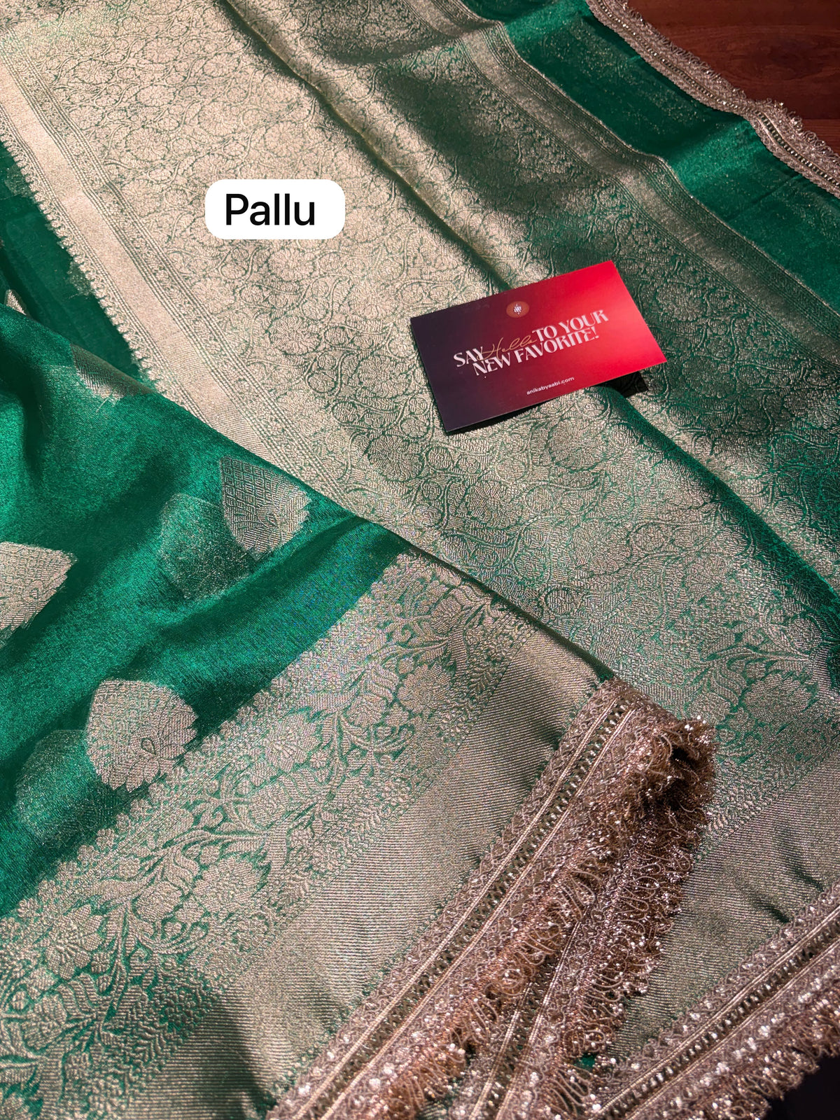 Tissue Motif Lace Saree -TLM13