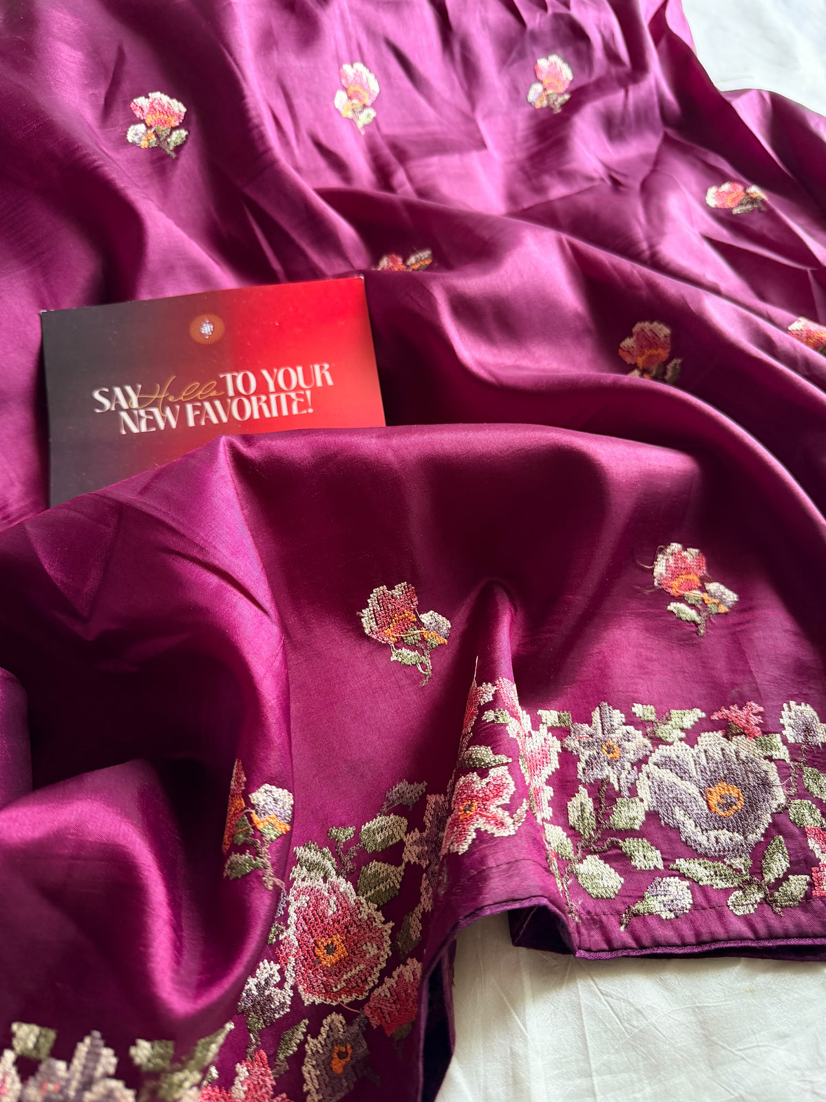 Soft chinon Floral Saree-01