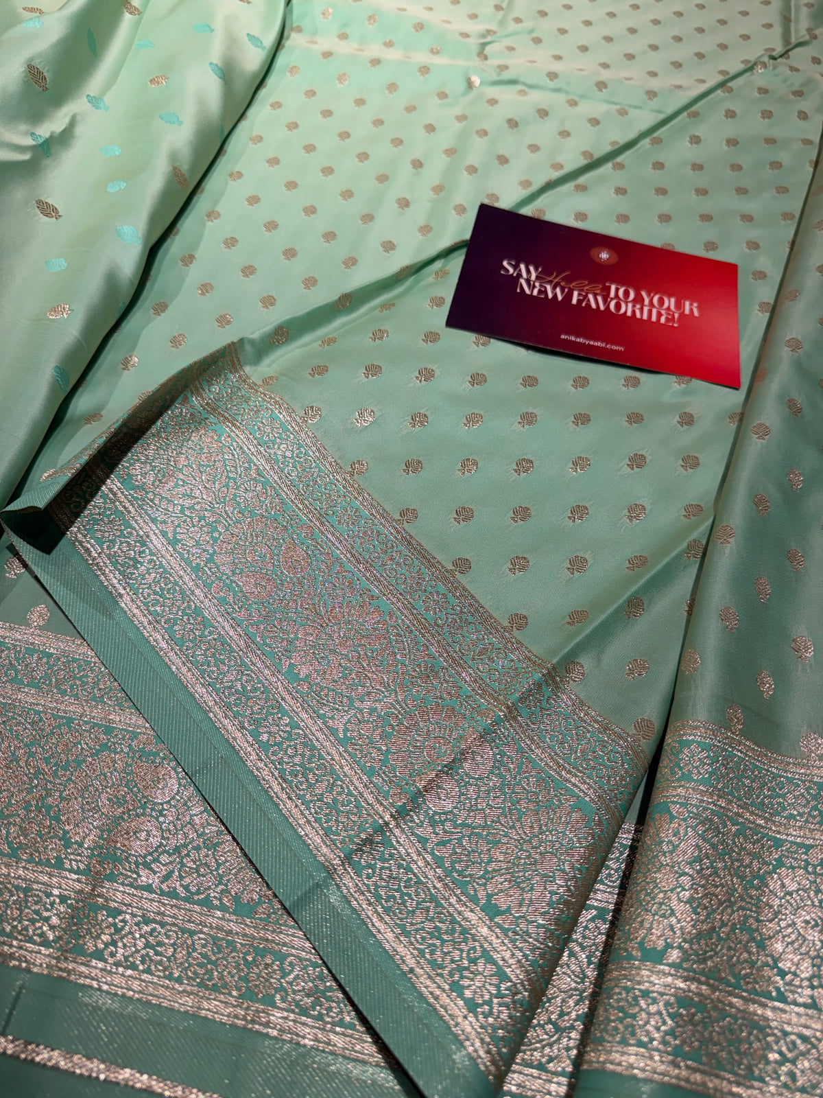 Banarasi soft silk in Teal with silver zari exclusive Edit