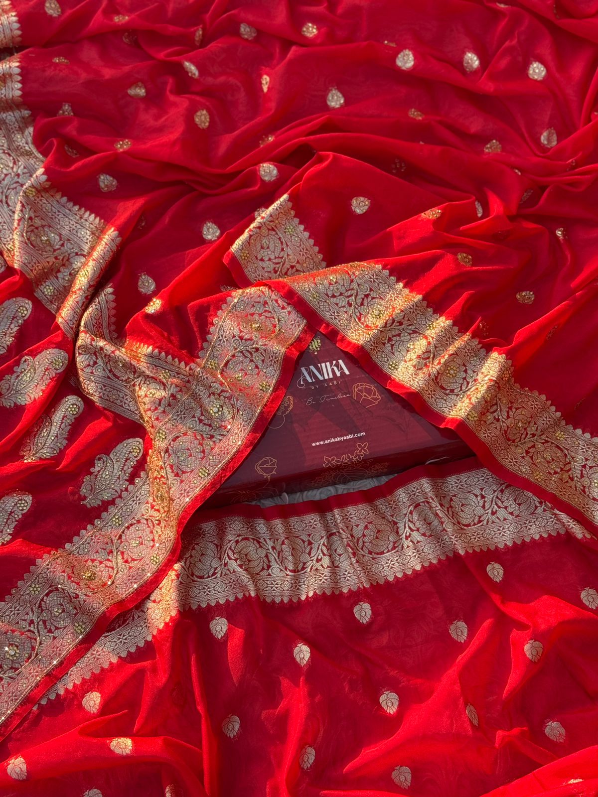 SAMHITA -Anika's Red Banarasi Silk saree