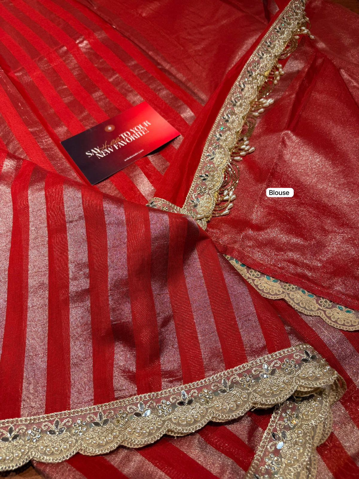 Banarasi Tissue silk saree Festive Edit - Red