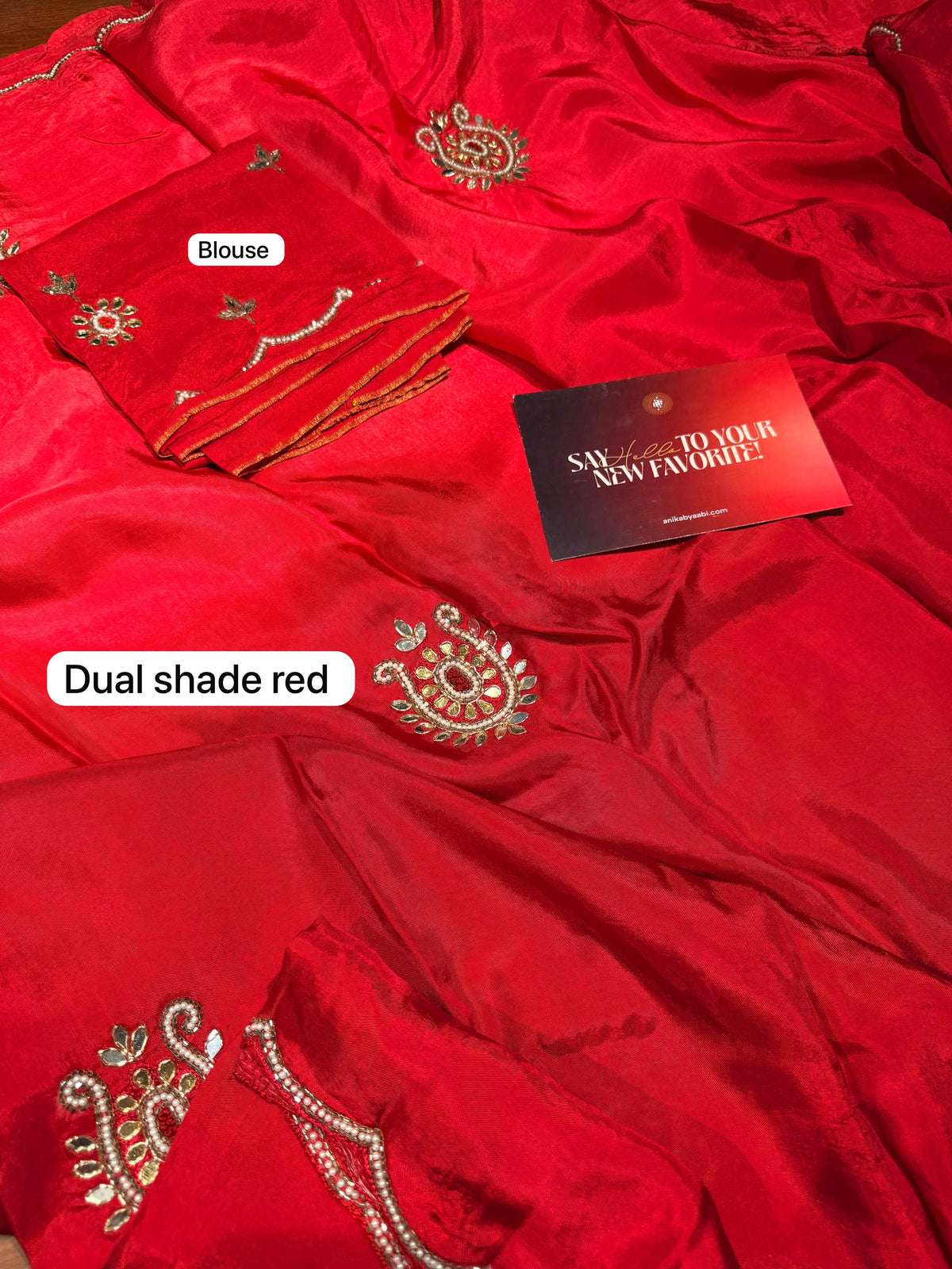 Anika's Ragha -Dual Shade Red