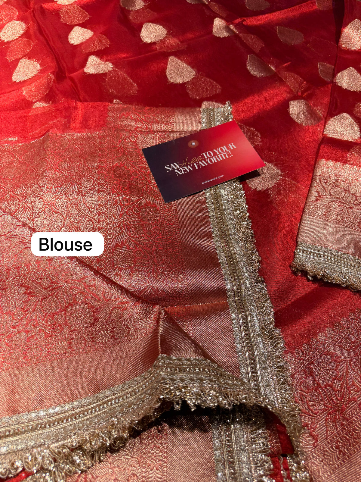 Tissue Motif Lace Saree -TLM11