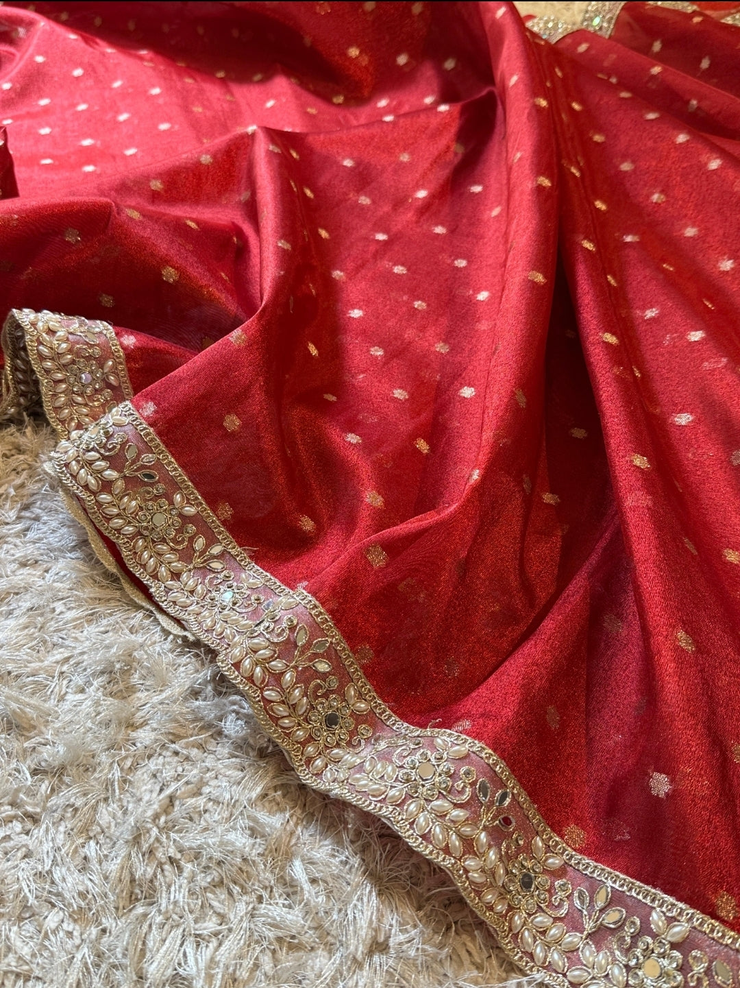 Anika's Banarasi Tissue silk saree - MAROON