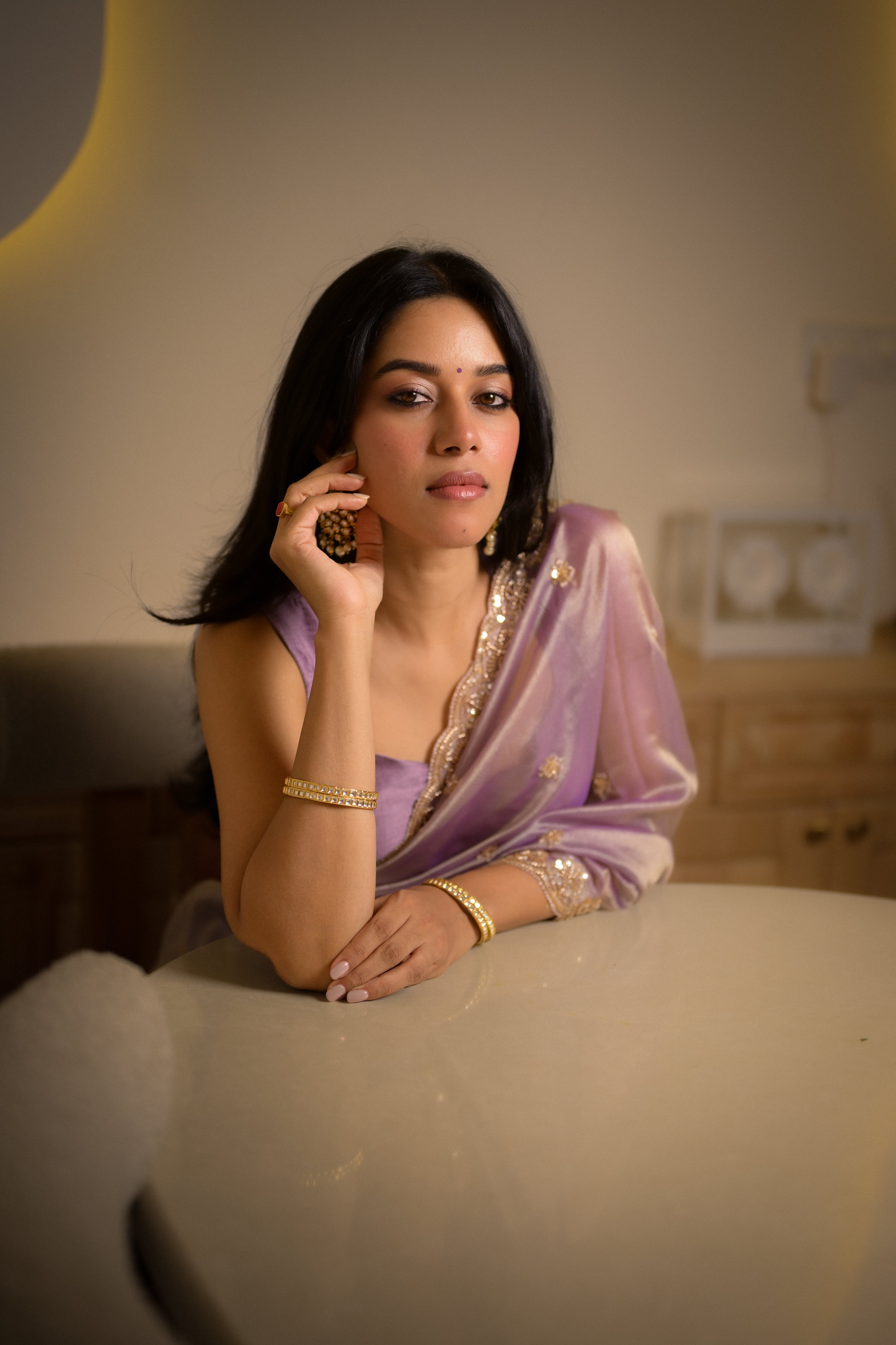 Mirna -Anika's Exclusive Festive Edit designer Tissue silk saree