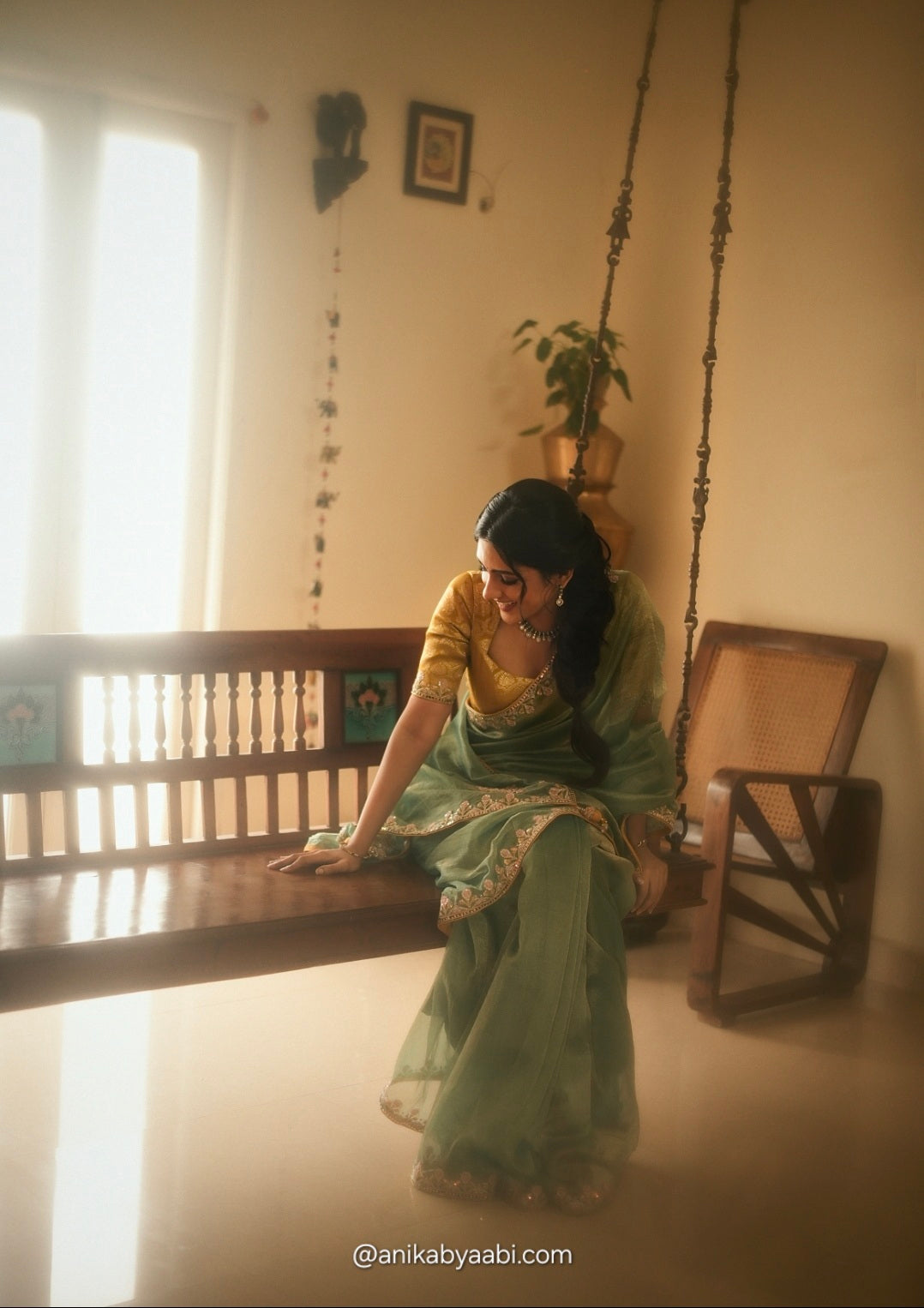 Anika's Premium Tissue Designer Saree -Anaya Festive Edit A28