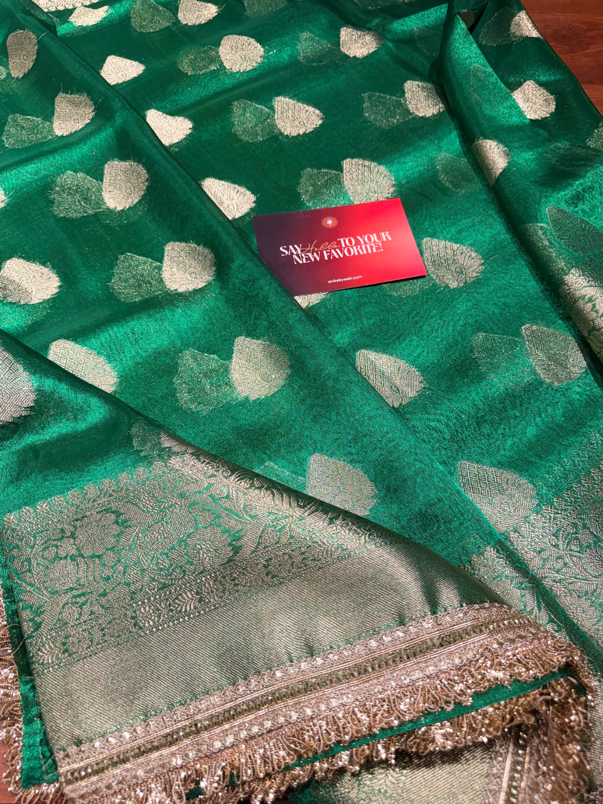 Tissue Motif Lace Saree -TLM13
