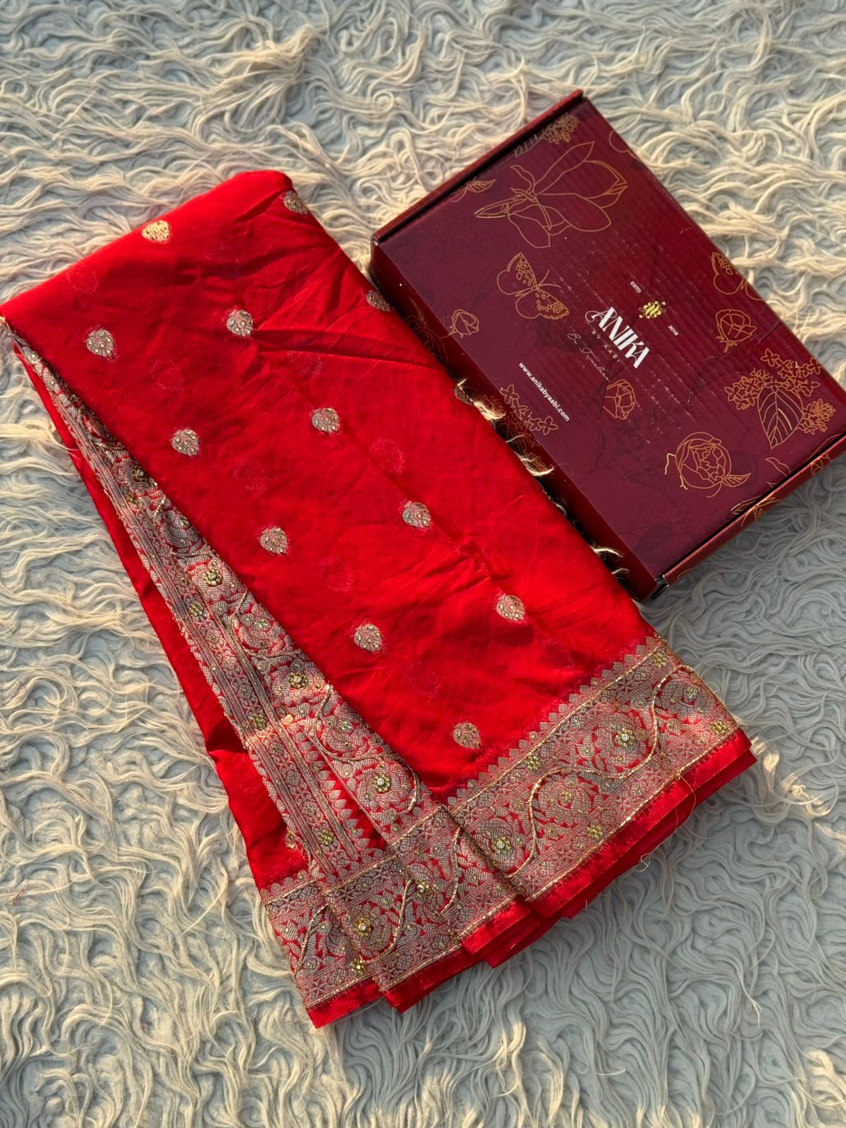 SAMHITA -Anika's Red Banarasi Silk saree
