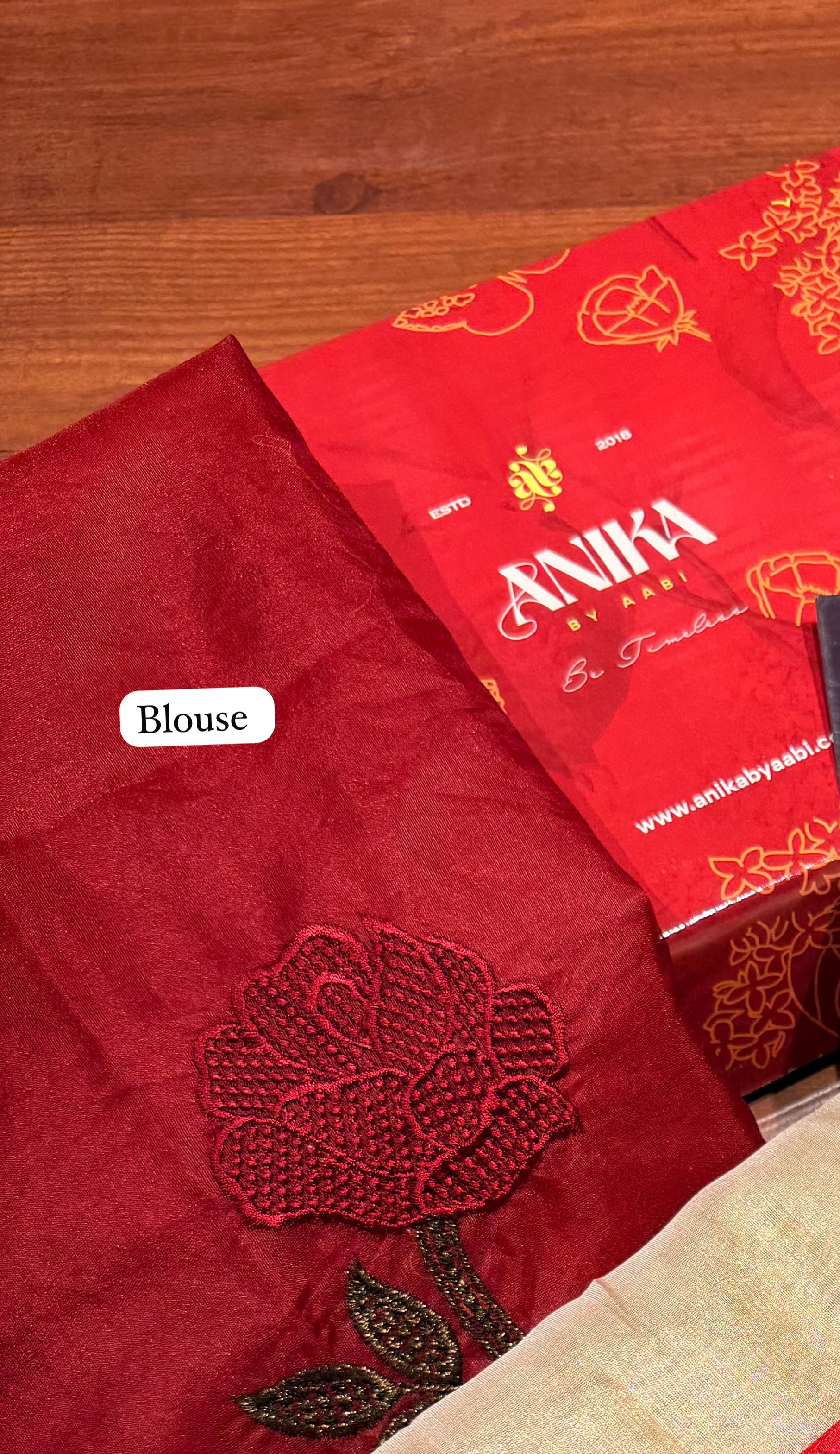 Anika’s Tissue saree with Embriodery an Exclusive Festive Edit - BH01