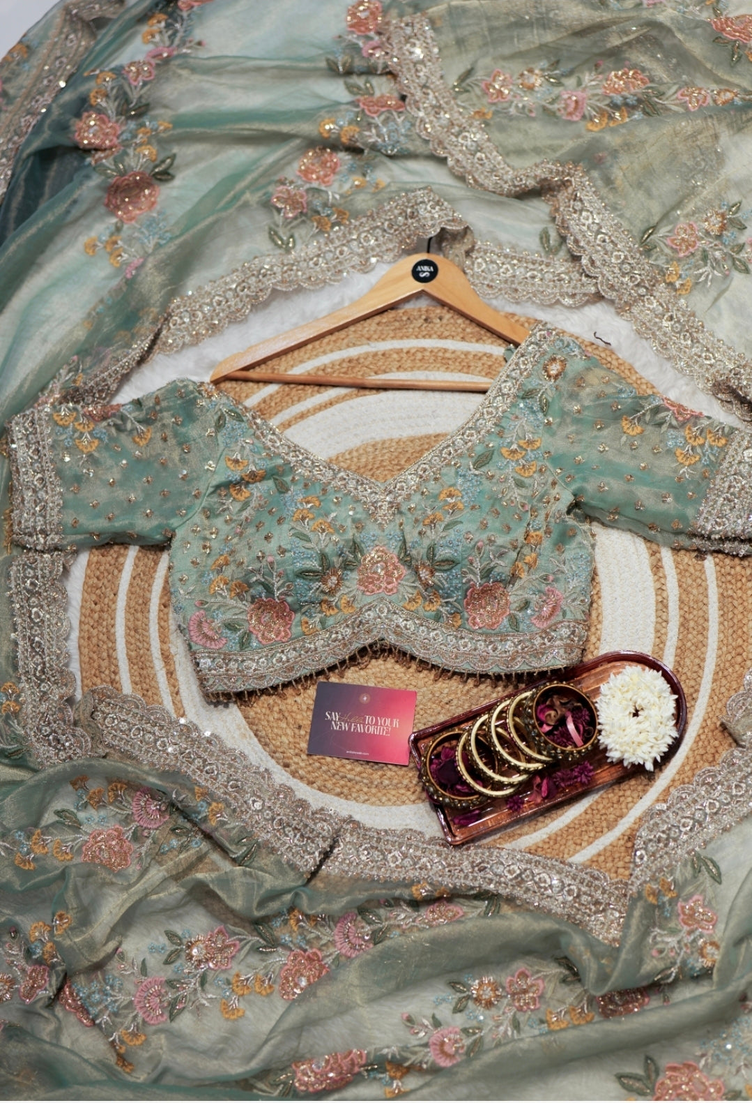Anika's Kalki Bridal Designer Tissue silk saree with Blouse-AK01