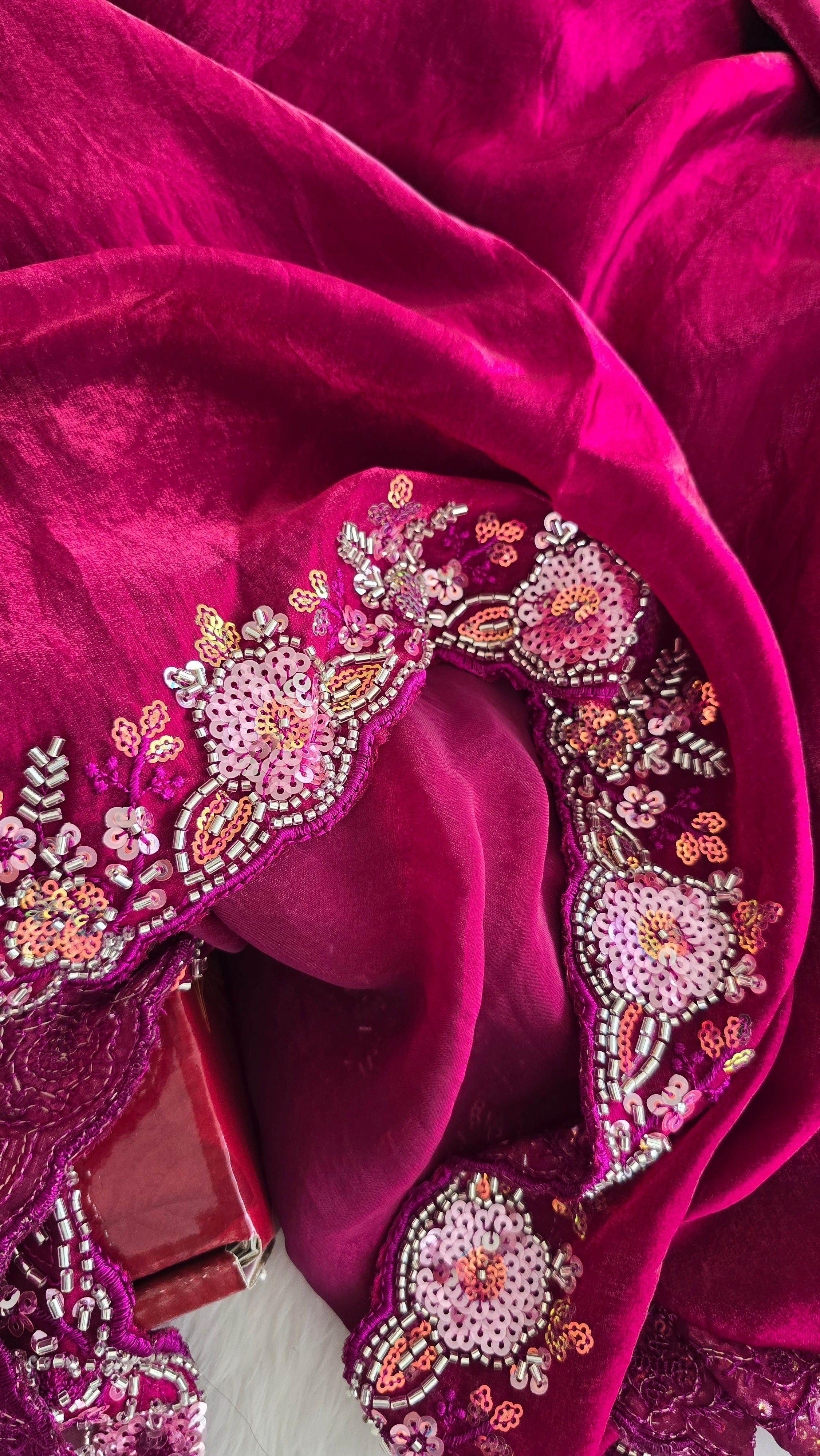 RADHIYA-DARK MAGENTA SAREE